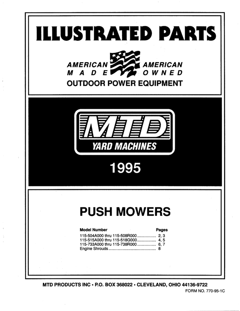 MTD 115-504A000 thru 115-508R000 Illustrate parts list
