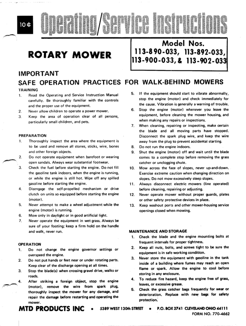 MTD 113-890-033 User manual