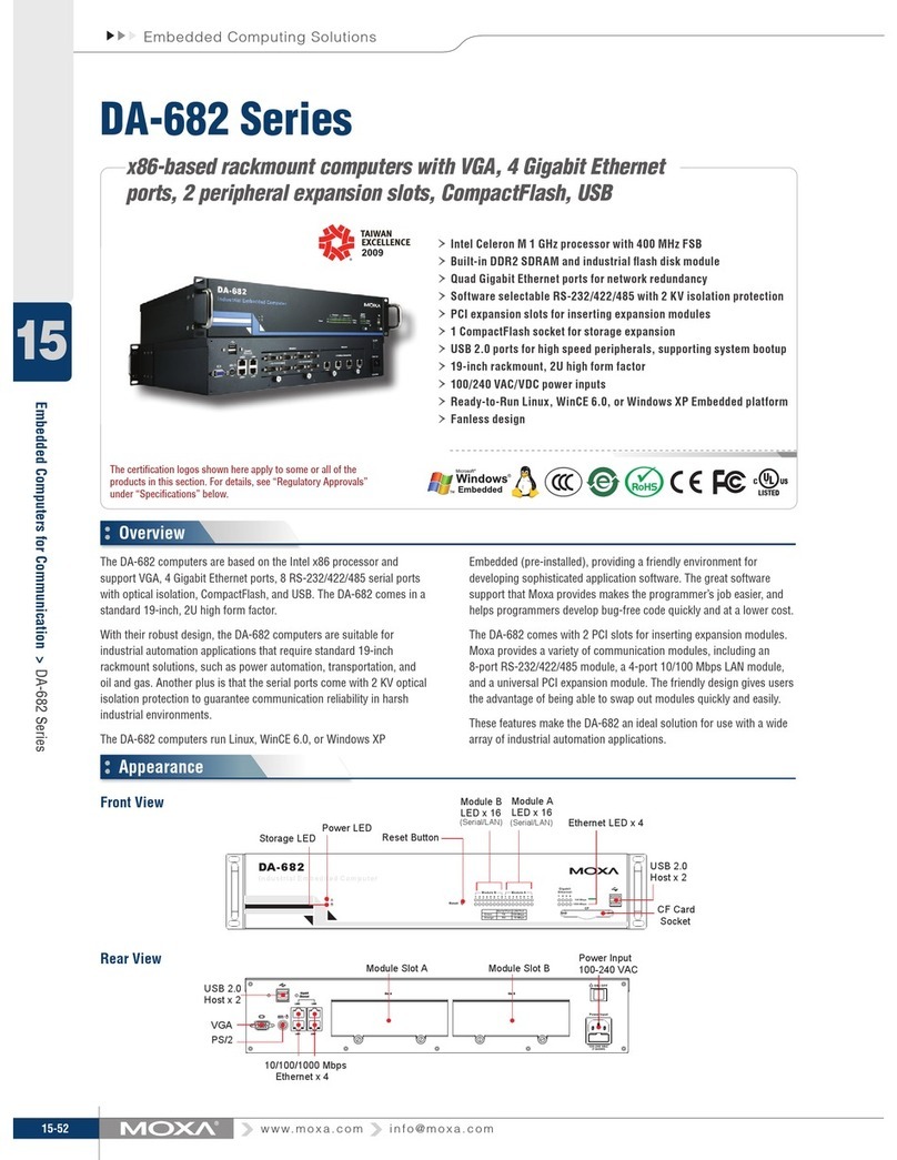 Moxa Technologies DA-682 Series User manual Moxa Technologies DA-682 Series User manual