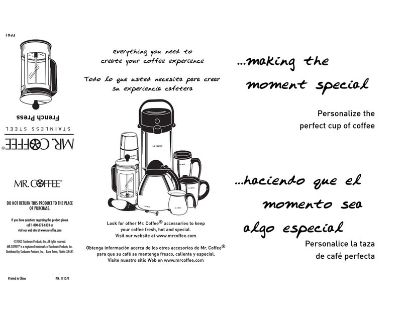 Mr. Coffee 111571 operating instructions Mr. Coffee 111571 operating instructions