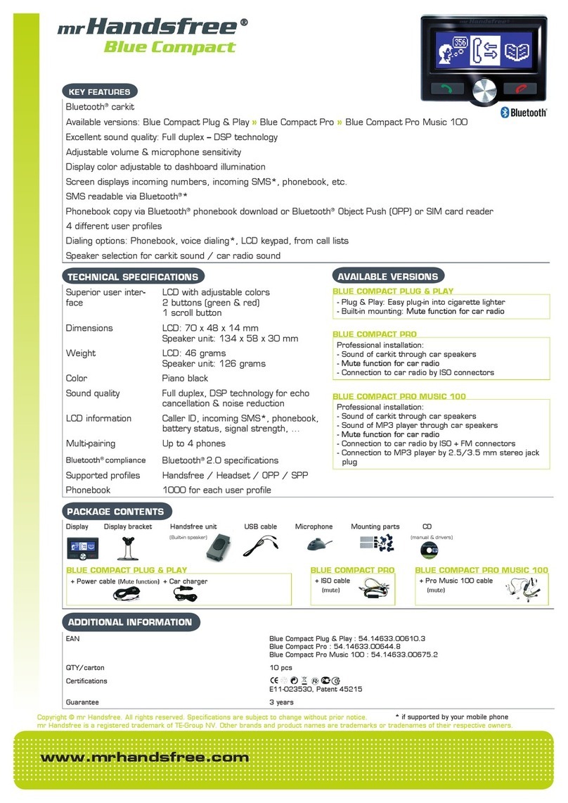 MRHANDSFREE blue compact Specifications