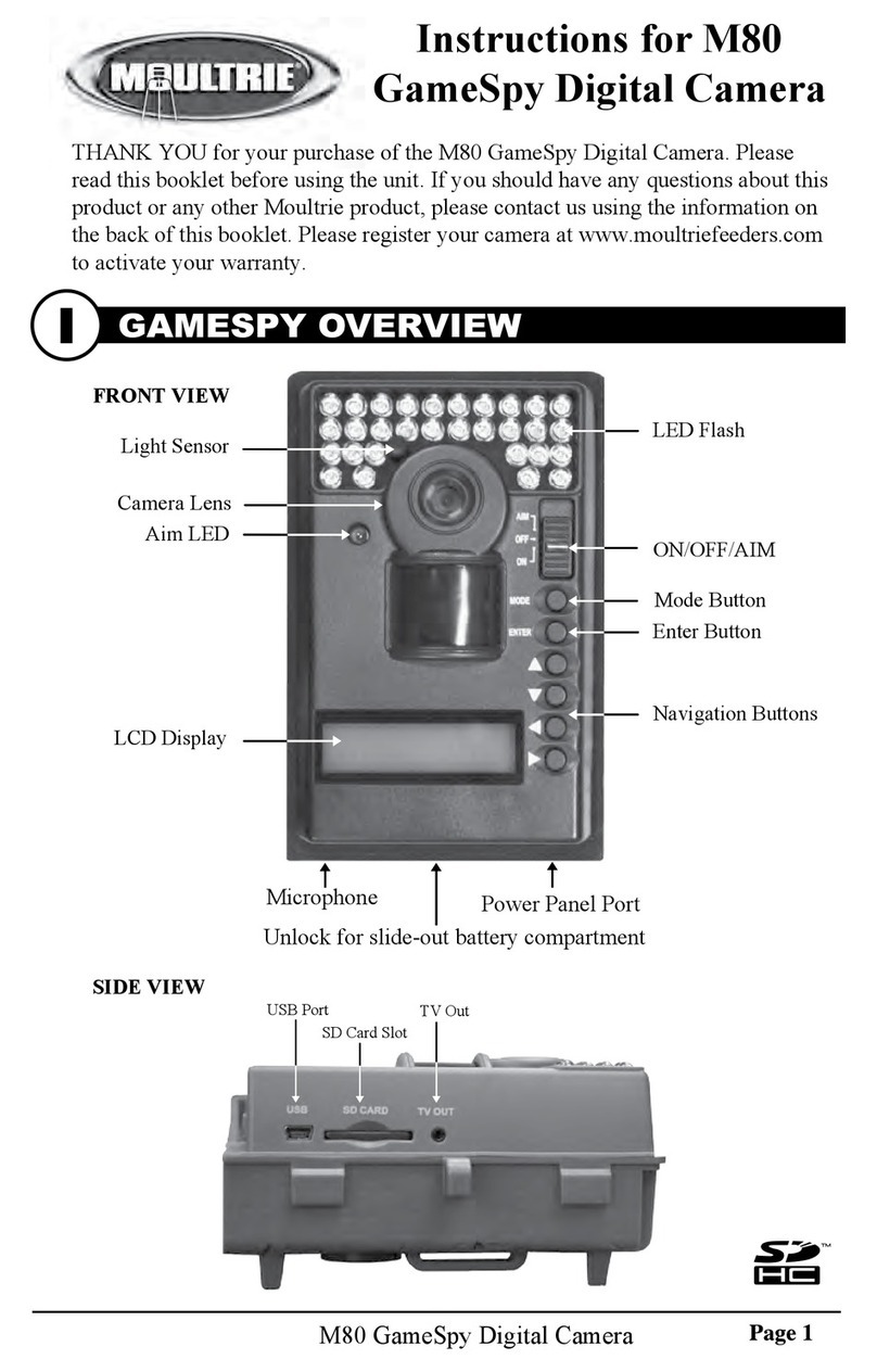 Moultrie GAMESPY DIGITAL CAMERA M80 User manual