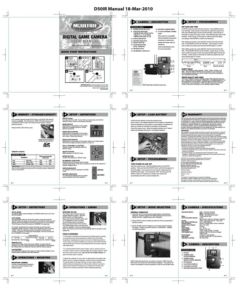 Moultrie D50IR User manual