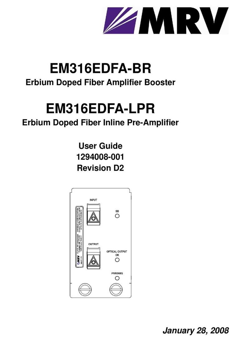 MRV Communications EM316EDFA-BR User manual