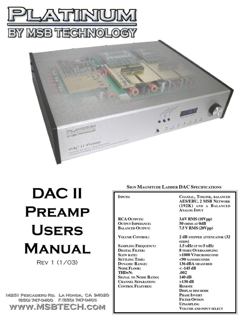 MSB Technology DAC II user manual