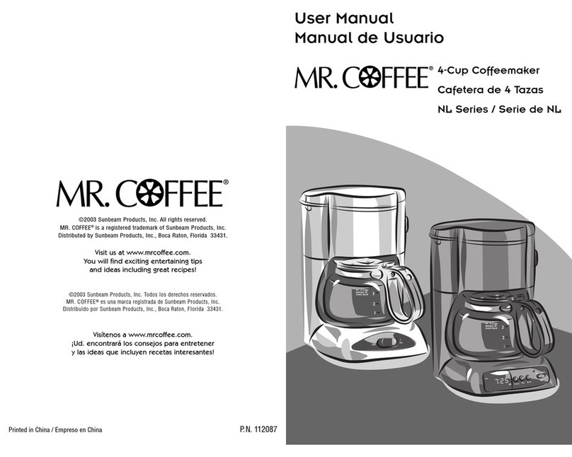 Mr. Coffee NL4 user manual
