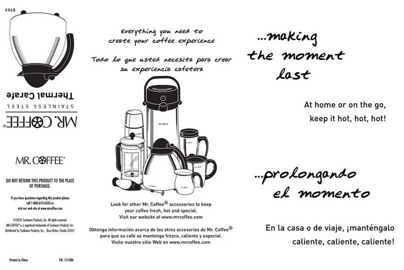 Mr. Coffee ETC3 user manual