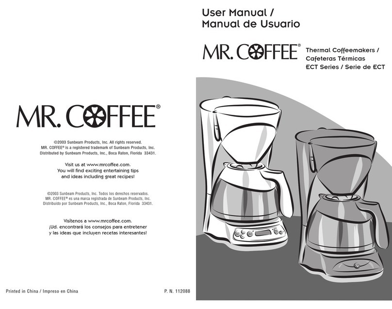 Mr. Coffee ECTX81 User manual