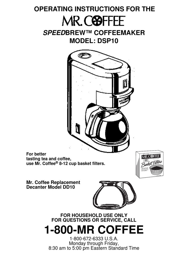 Mr. Coffee DSP10 operating instructions