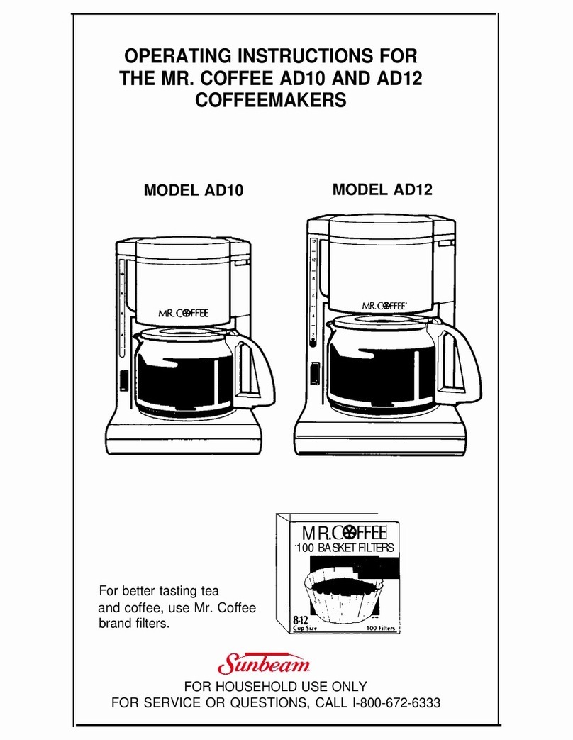 Mr. Coffee AD10 AND AD12 operating instructions
