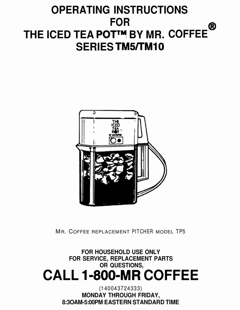 Mr. Coffee SERIES TM10 operating instructions
