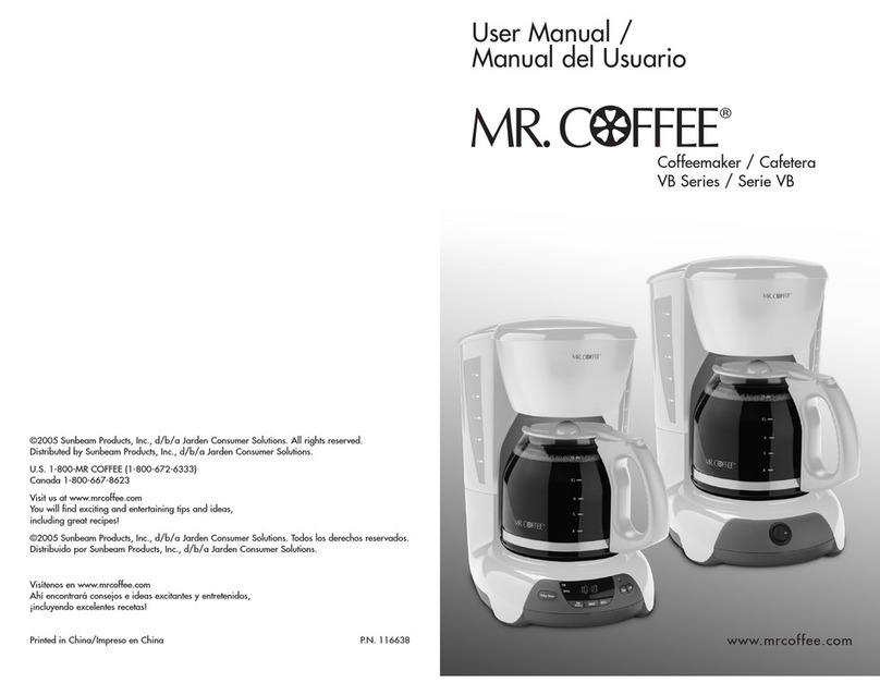 Mr. Coffee VB Series User manual