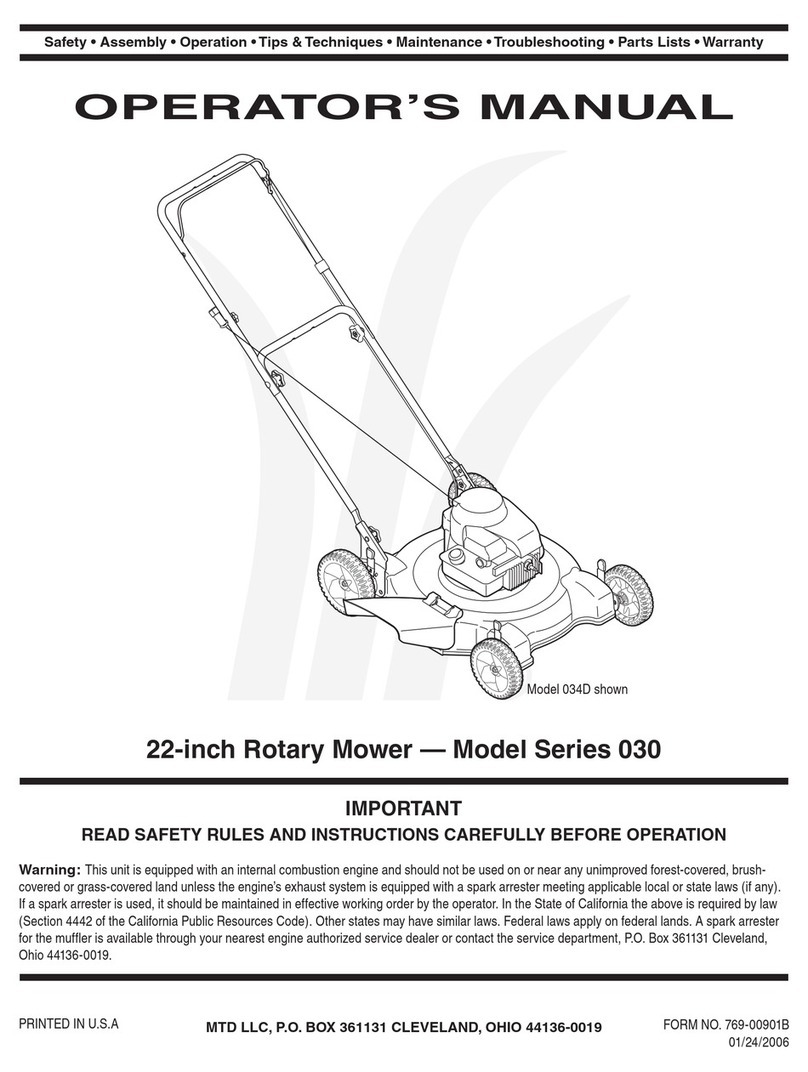 MTD Aerator 30 User manual