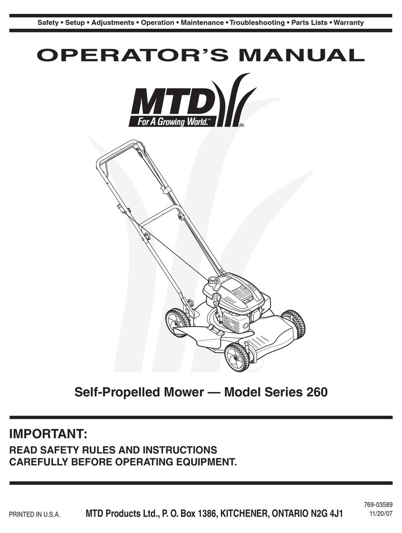 MTD 260 Series User manual