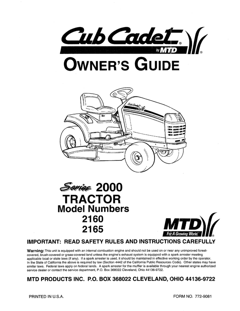 Cub Cadet 2160 User manual