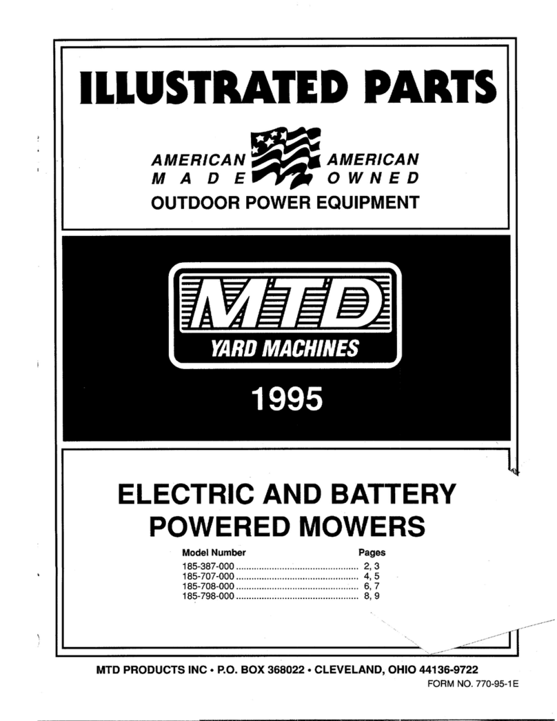 Yard Machines 1995 Illustrated parts list