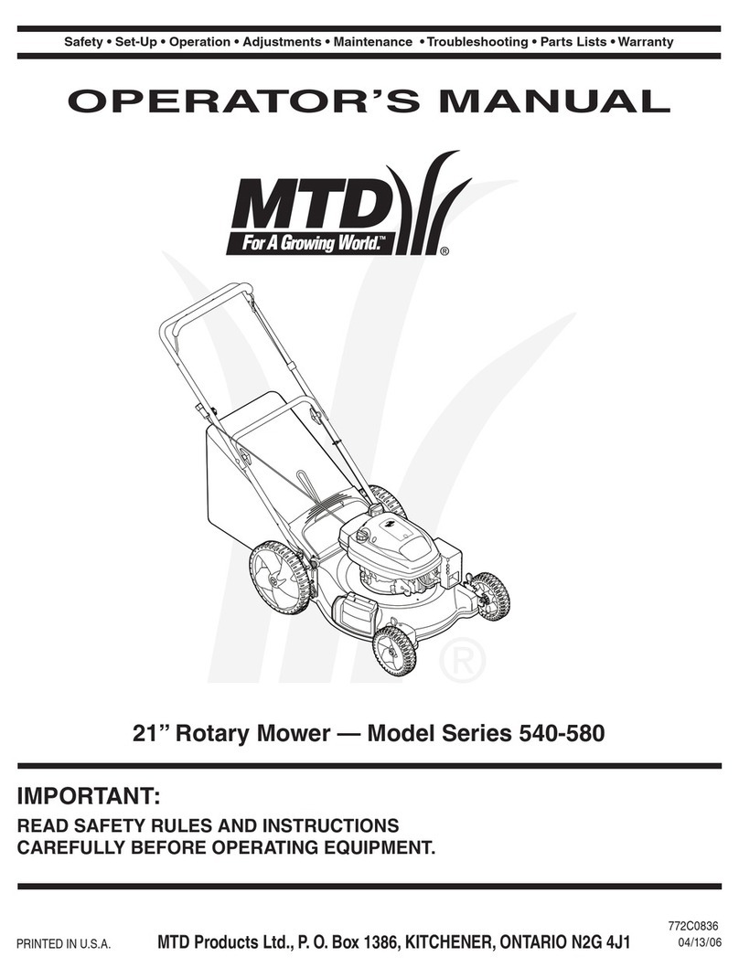 MTD 540-580 Series Operator's manual
