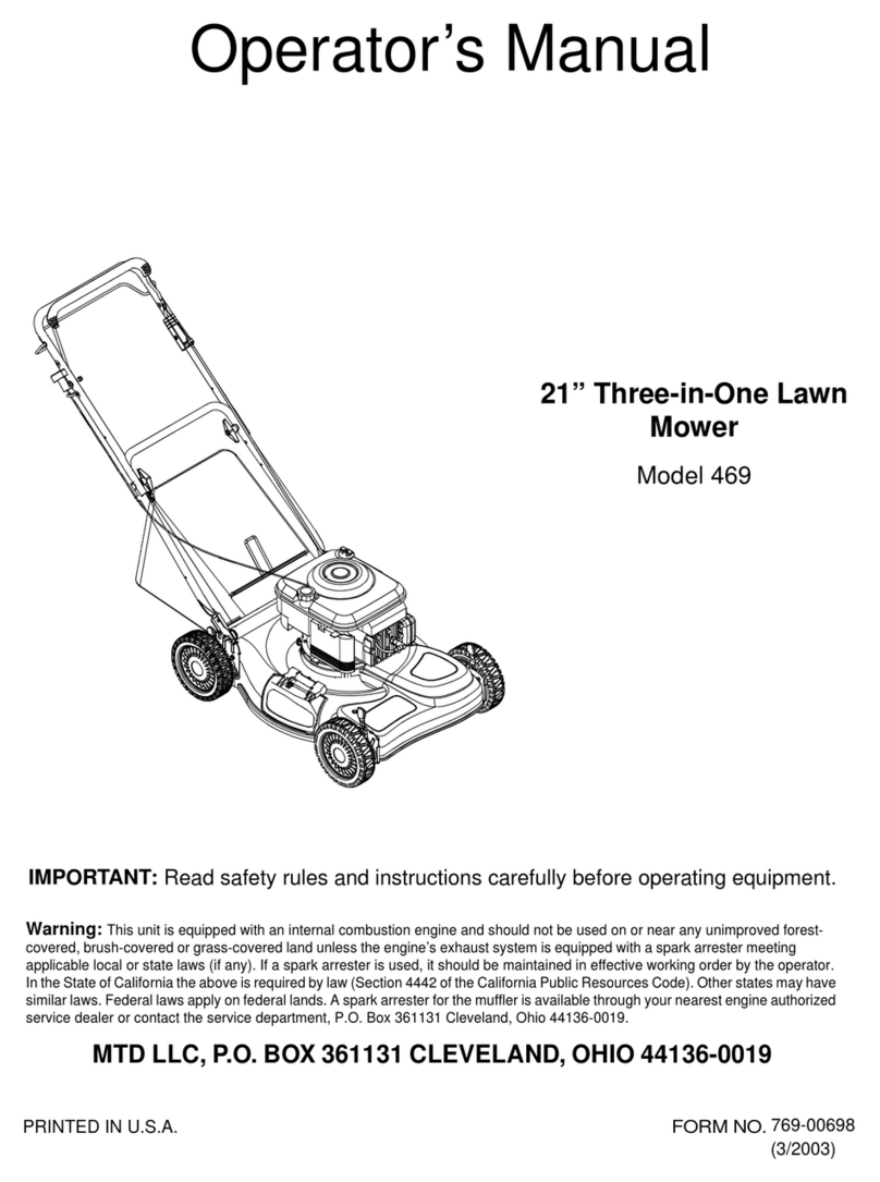 MTD 469 User manual