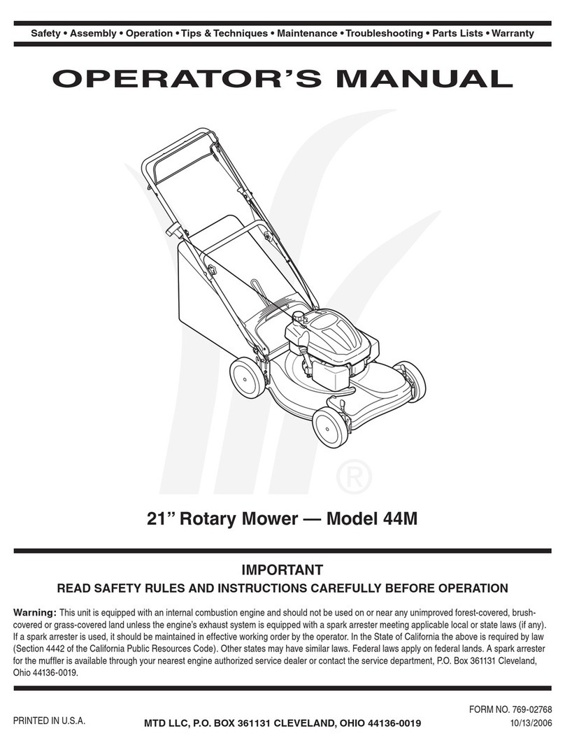 MTD 44M Operator's manual