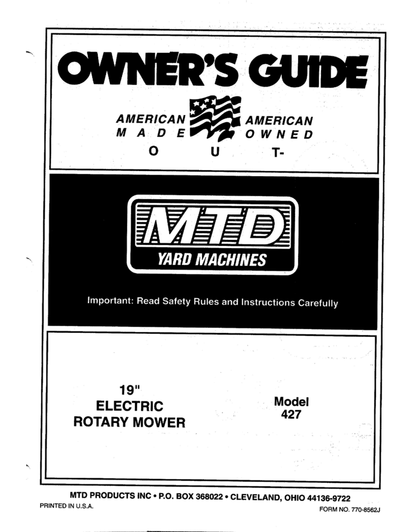 Yard Machines 427 User manual