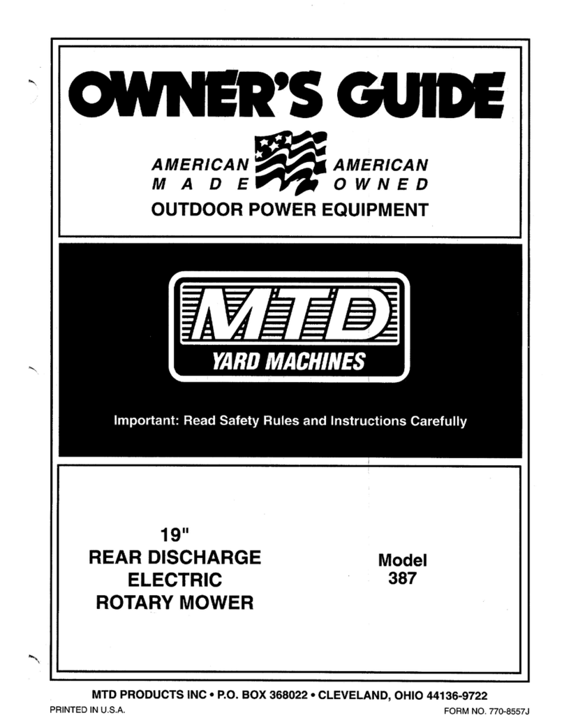 Yard Machines 387 User manual