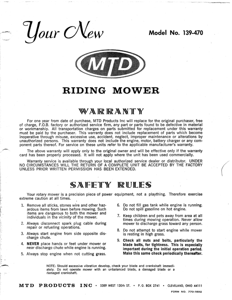 MTD 139-470 User manual