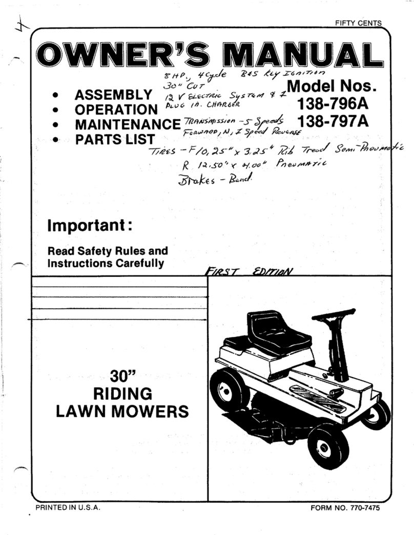 MTD 138-797A owner's manual