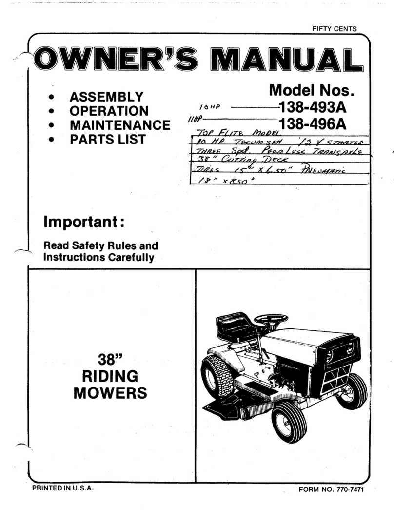 MTD 138-493A owner's manual