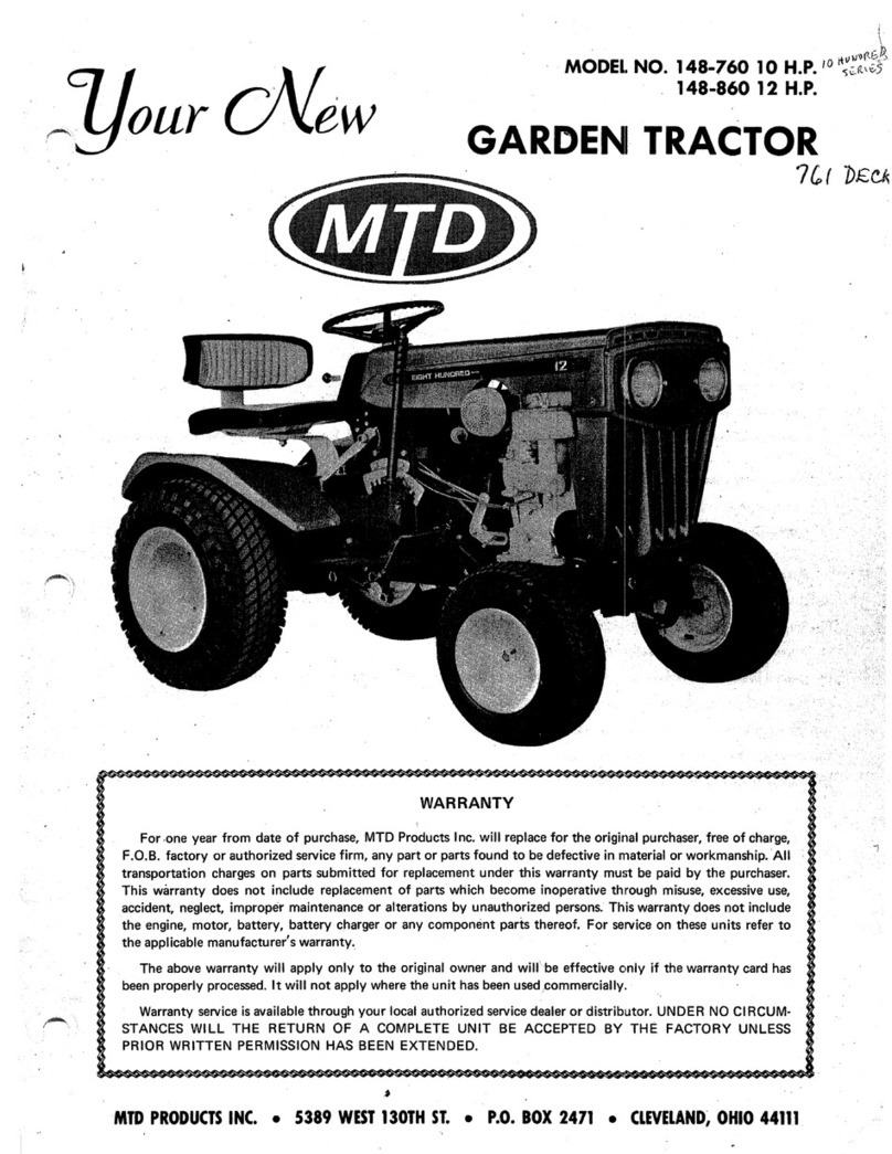 MTD 148-760 10 H.P. User manual