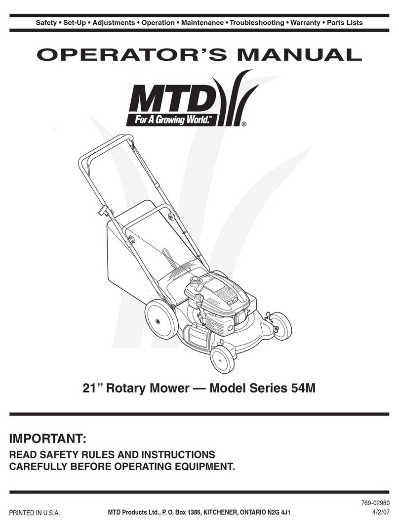 MTD 54M Series User manual
