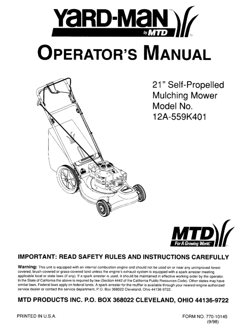 MTD Yard-Man 12A-559K401 User manual