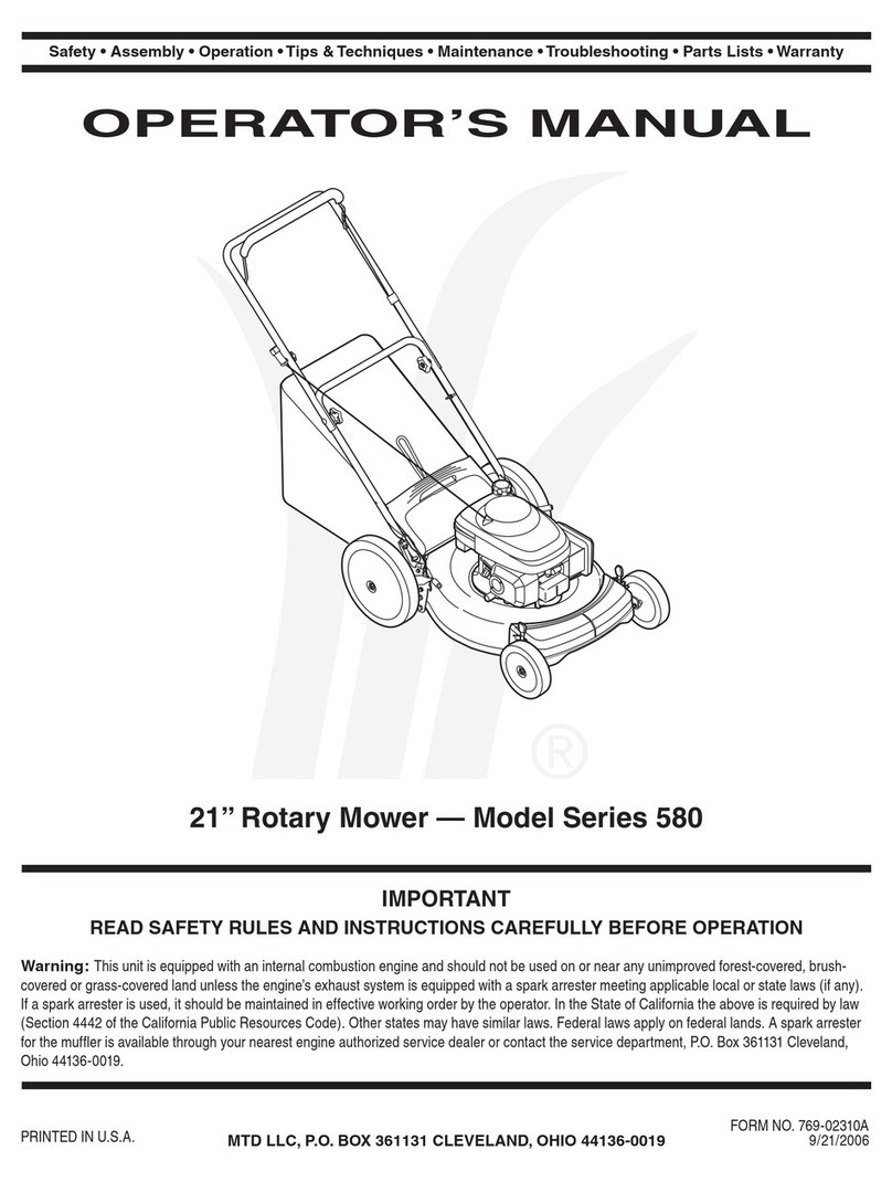 MTD Series 580 Operator's manual