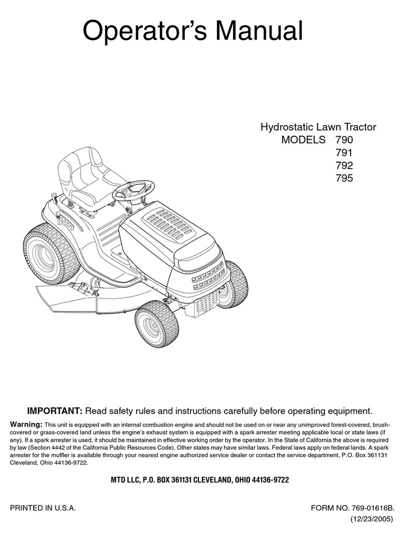 MTD 795, 792, 791, 790 User manual