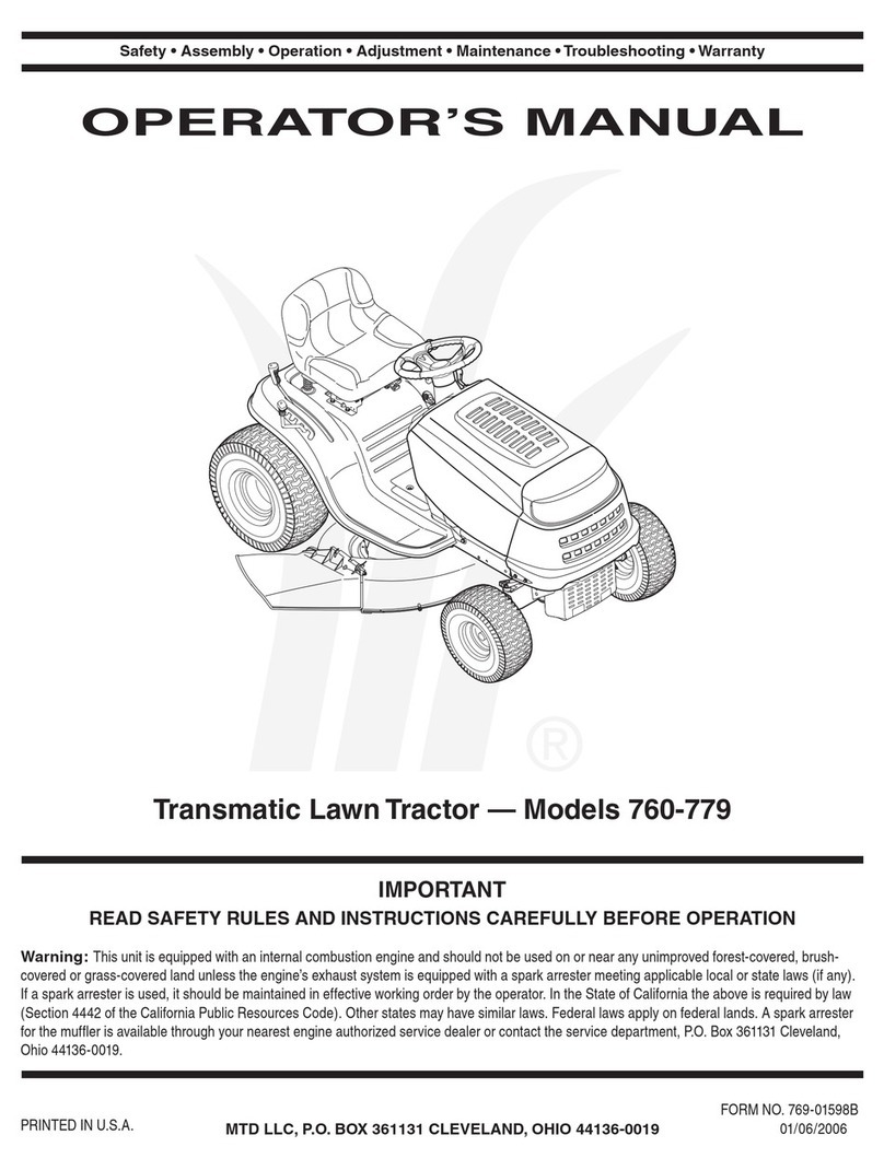 MTD Series 760 Operator's manual