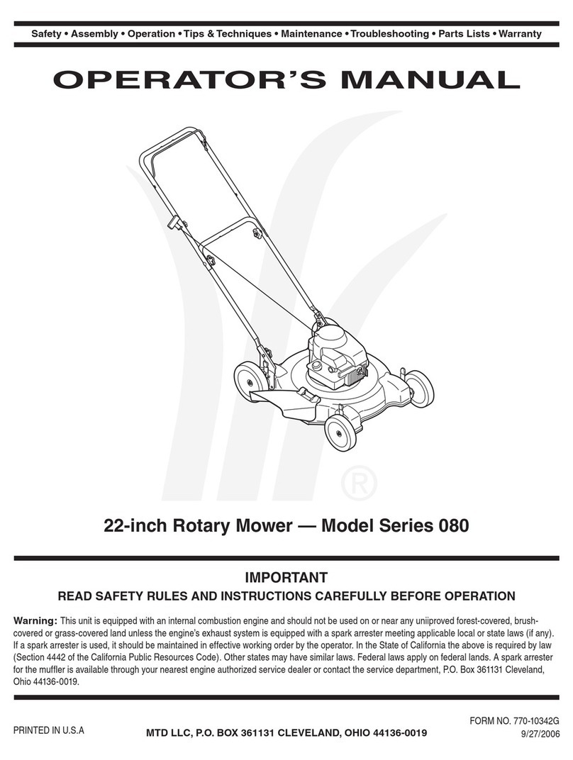 MTD HWE 80 Operator's manual