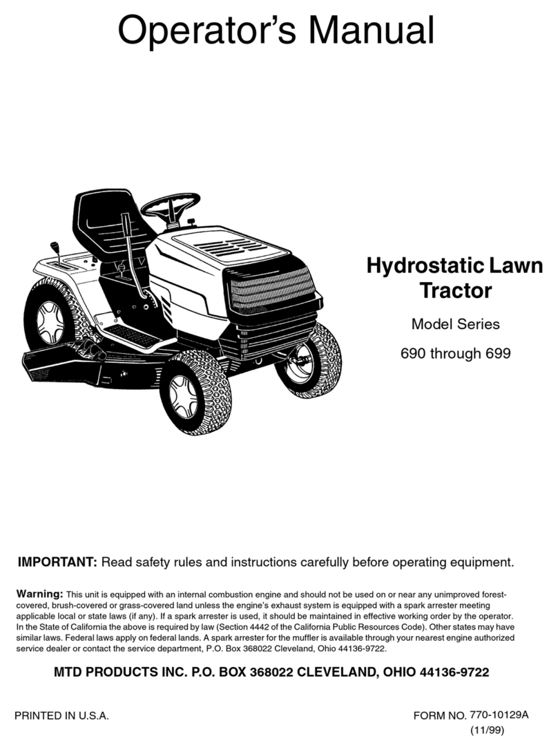 MTD 690 through 699 Operator's manual