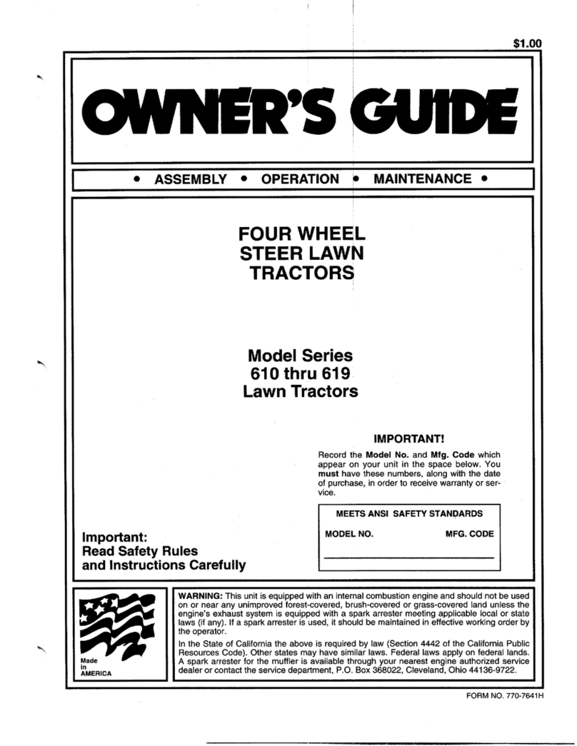 MTD 610-619 User manual