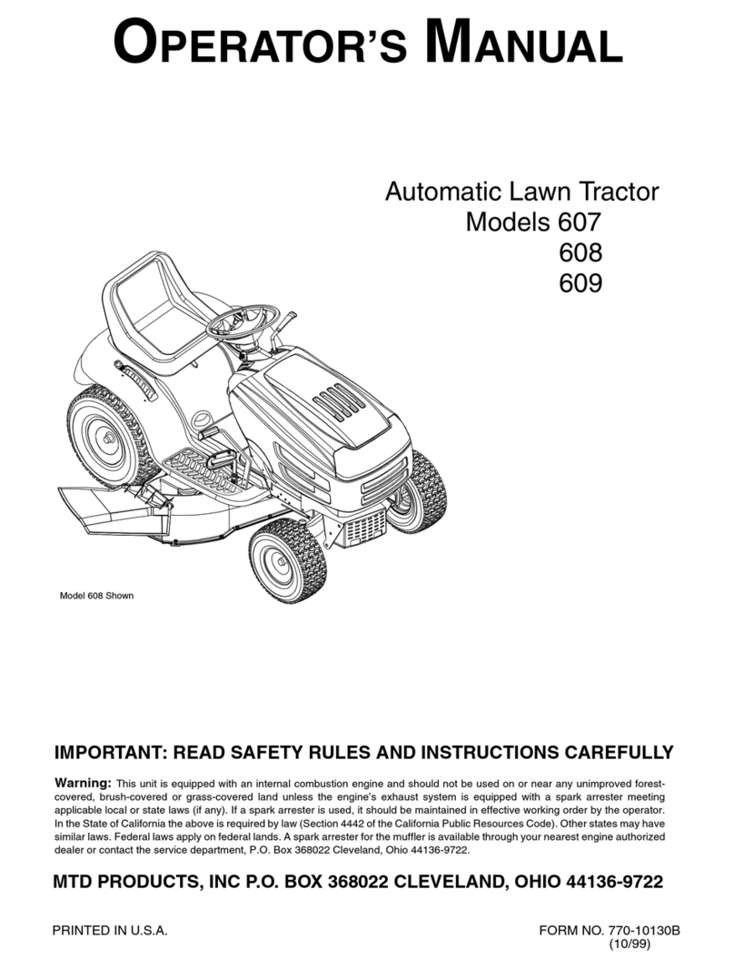 MTD 607 Operator's manual