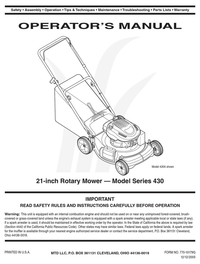 MTD 430 Series User manual