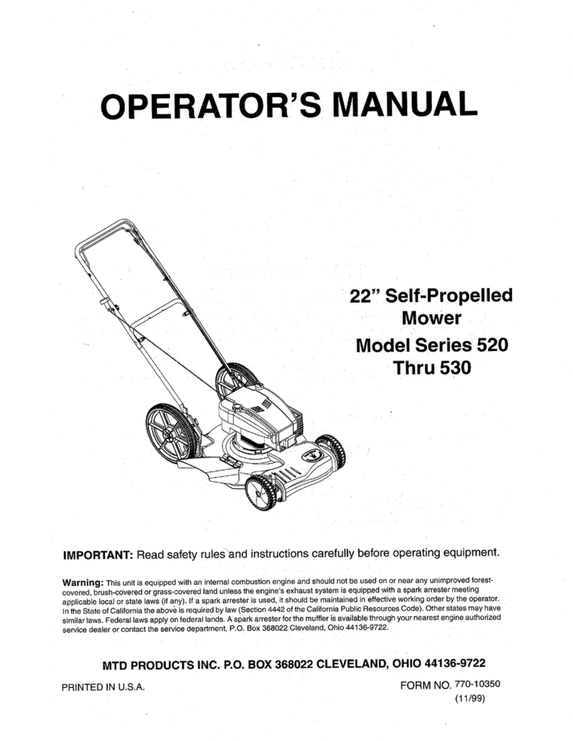 MTD 520 Series Operator's manual