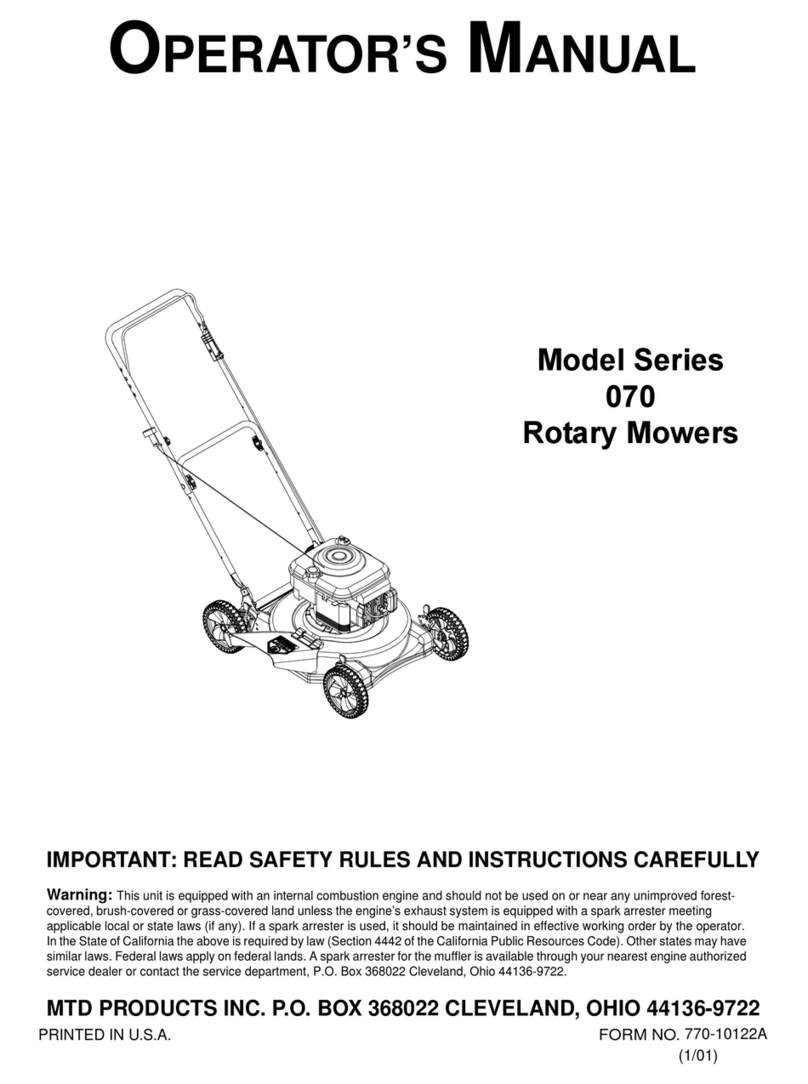 MTD 070 Series Operator's manual