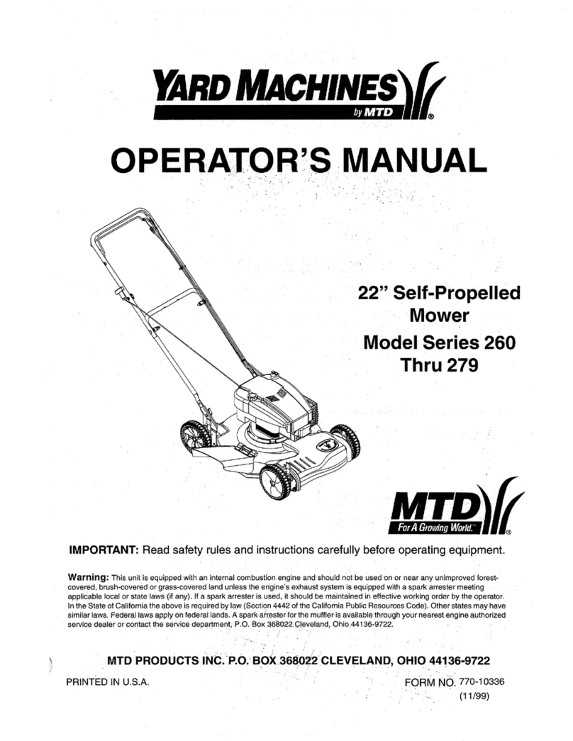Yard Machines 260 Series User manual