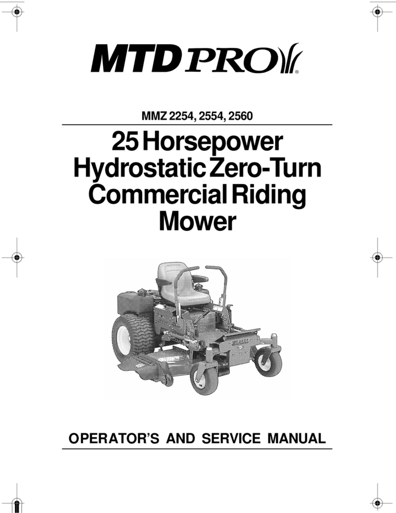 MTD PRO MMZ 2554 Operator's and service manual