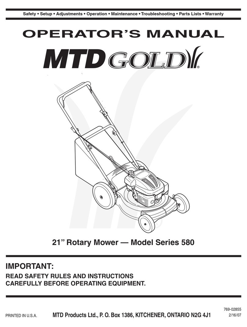 MTD Gold 580 Series User manual