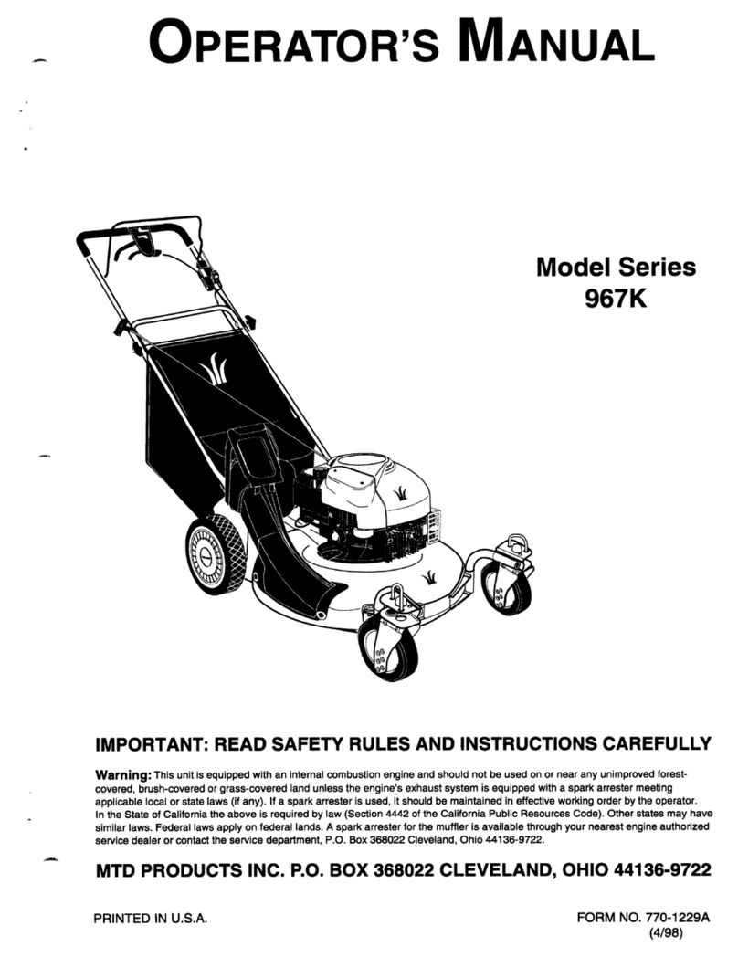 MTD 967K Series User manual