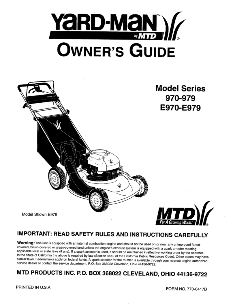 Yard-Man 970-979 User manual