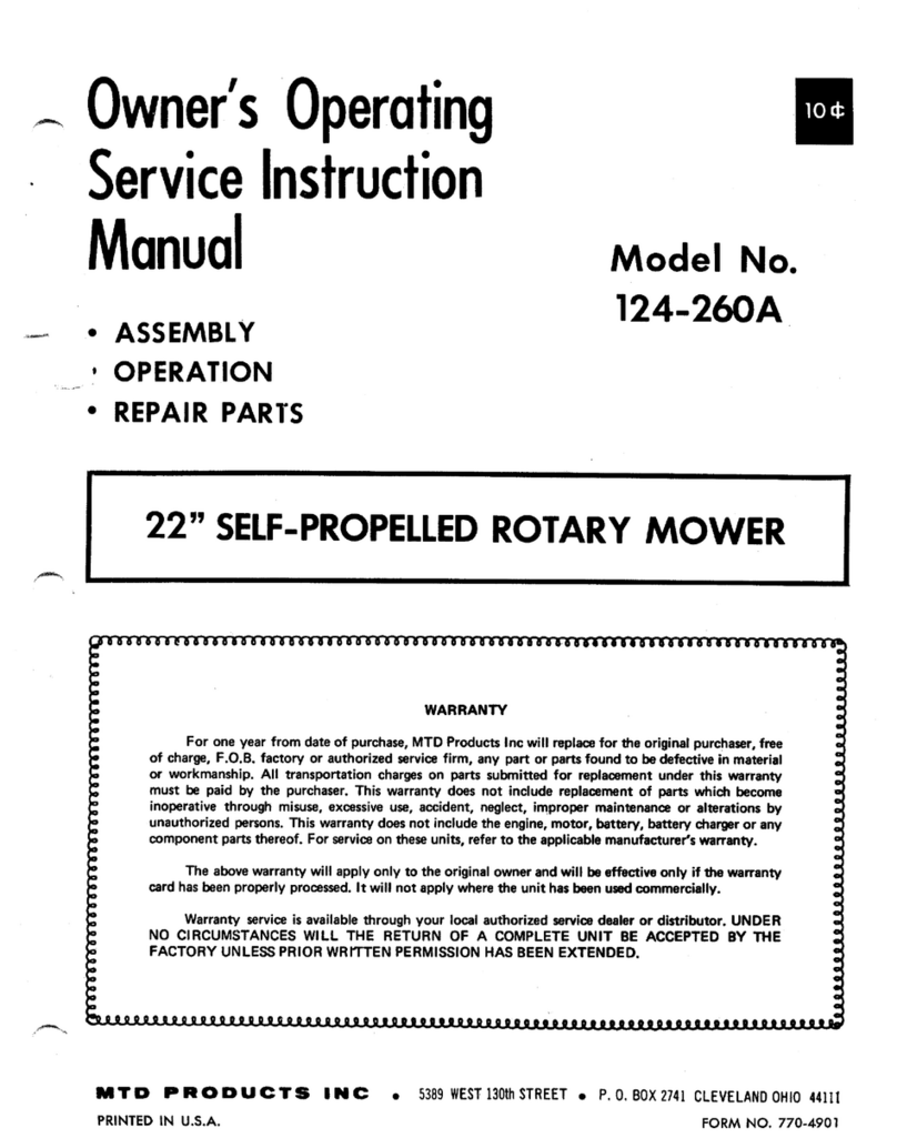 MTD 124-260A Manual