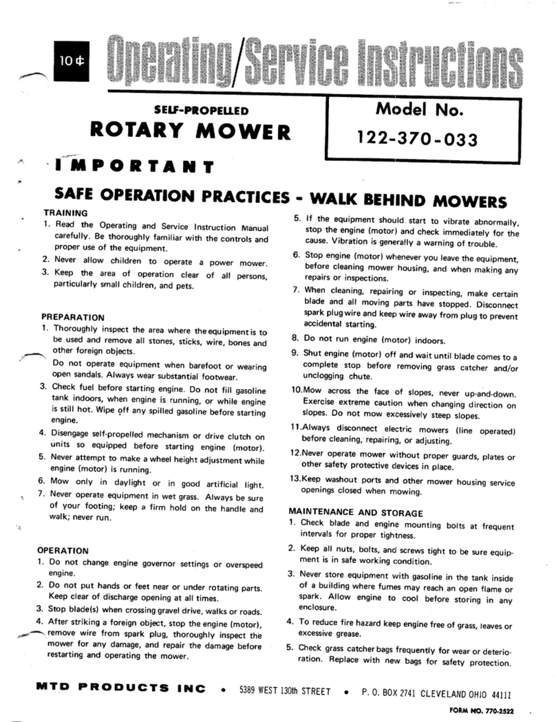 MTD 122-370-033 User manual