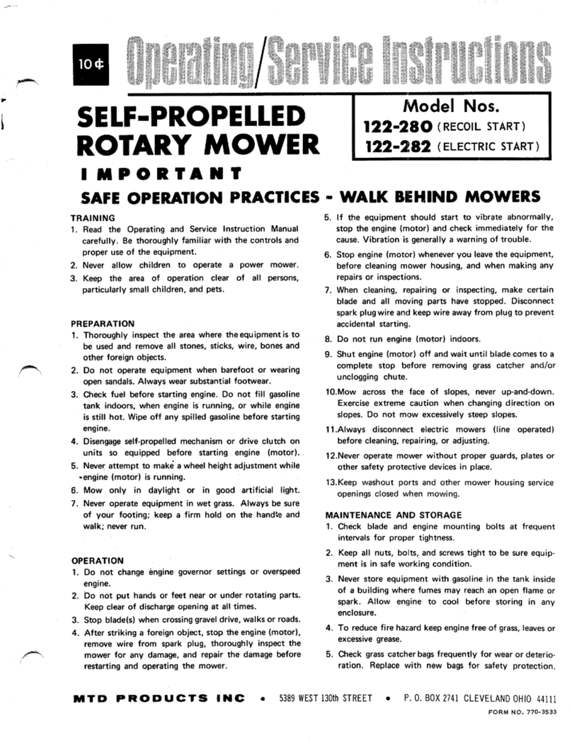 MTD 122-280 User manual
