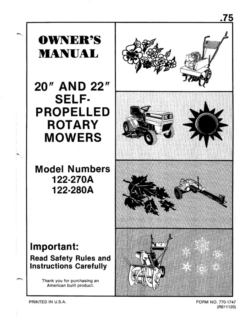 MTD 122-270A owner's manual